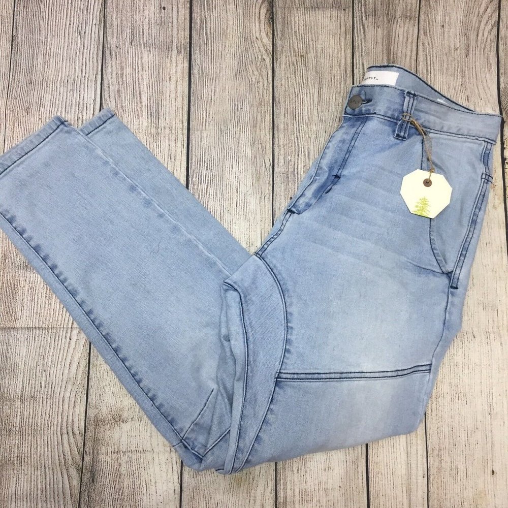 New Supply Jeans Mens Size 32 Slim Fit Light Blue Denim Cotton & Spandex $290